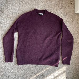& Other Stories burgundy mock neck sweater (paris atelier) (size XS).